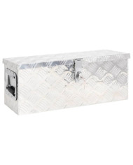 Boîte de rangement Argenté 60x23,5x23 cm Aluminium | Mobilier & Déco