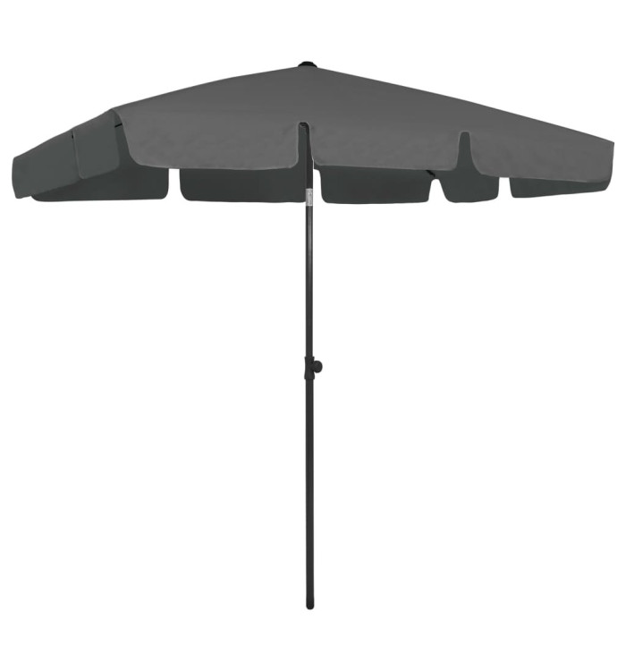 Parasol de plage anthracite 200x125 cm | Mobilier & Déco
