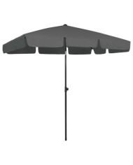 Parasol de plage anthracite 200x125 cm | Mobilier & Déco