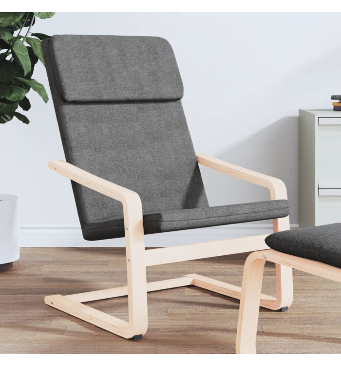 Chaise de relaxation Gris foncé Tissu | Mobilier & Déco