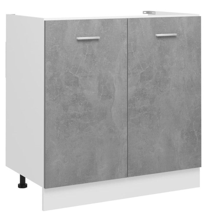 Armoire de plancher d'évier Gris béton Bois d’ingénierie | Mobilier & Déco