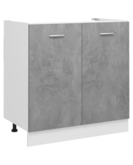 Armoire de plancher d'évier Gris béton Bois d’ingénierie | Mobilier & Déco