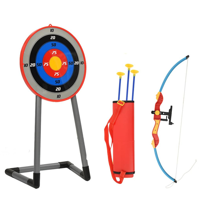 Ensemble de tir à l'arc et de flèches avec cible pour enfants | Mobilier & Déco