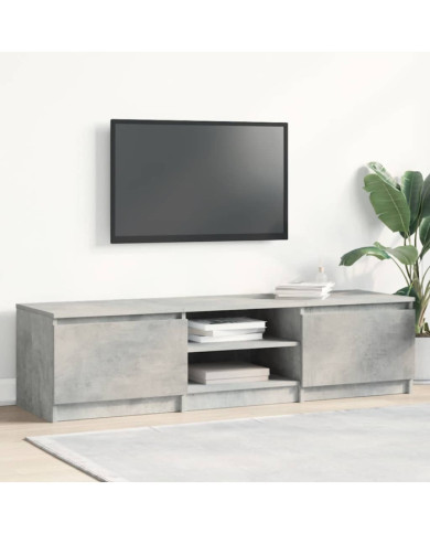 Meuble TV Gris béton 140x40x35,5 cm Bois d'ingénierie | Mobilier & Déco