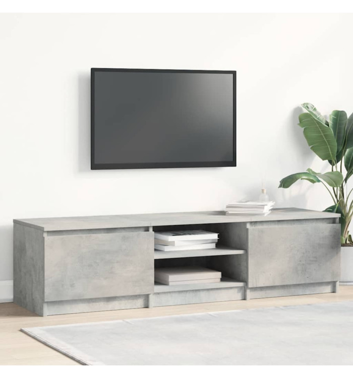Meuble TV Gris béton 140x40x35,5 cm Bois d'ingénierie | Mobilier & Déco