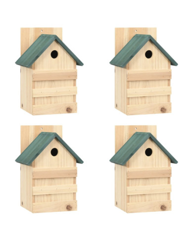 Nichoirs 4 pcs 23x19x33 cm Bois de sapin | Mobilier & Déco