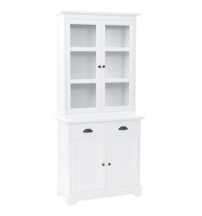 Vaisselier avec 4 portes MDF et Bois de pin 80x40x180 cm | Mobilier & Déco