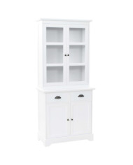 Vaisselier avec 4 portes MDF et Bois de pin 80x40x180 cm | Mobilier & Déco