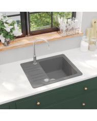 Évier de cuisine en granit Bac unique Gris | Mobilier & Déco