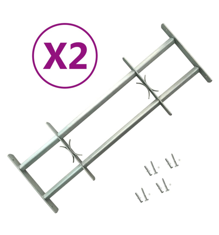 Grilles réglables de sécurité de fenêtres 2 pcs 700-1050 mm | Mobilier & Déco