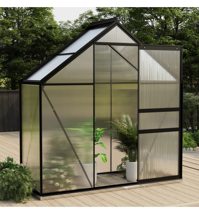 Serre Anthracite Aluminium 1,33 m² | Mobilier & Déco