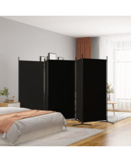 Cloison de séparation 5 panneaux Noir 433x180 cm Tissu | Mobilier & Déco