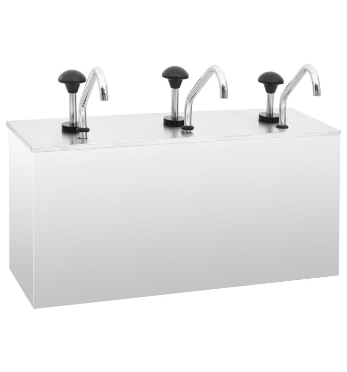 Distributeur de sauces Acier inoxydable 3 x 3,5 L | Mobilier & Déco