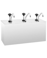 Distributeur de sauces Acier inoxydable 3 x 3,5 L | Mobilier & Déco