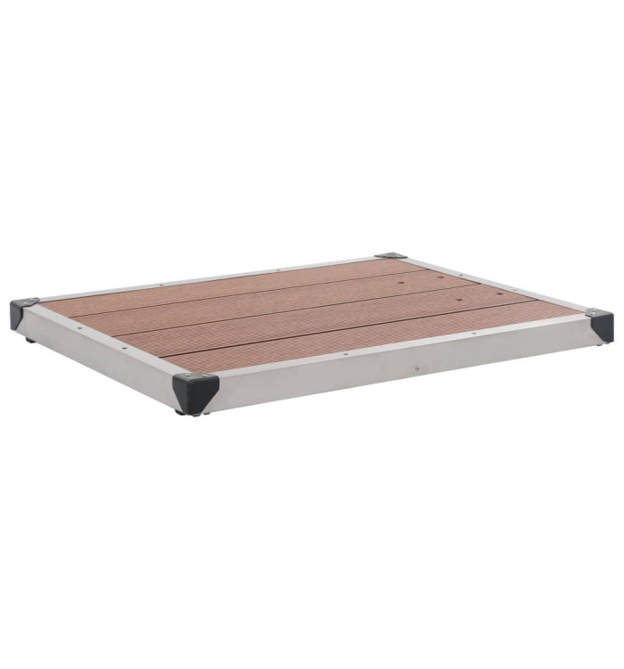 Receveur de douche extérieur WPC Inox 80x62 cm Marron | Mobilier & Déco
