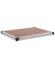 Receveur de douche extérieur WPC Inox 80x62 cm Marron | Mobilier & Déco