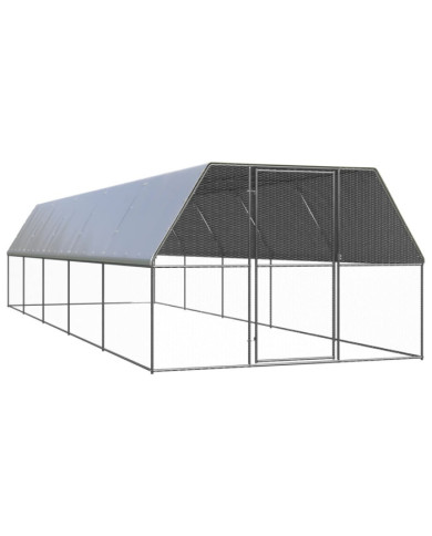 Poulailler d'extérieur 3x10x2 m Acier galvanisé | Mobilier & Déco