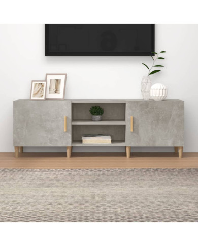 Meuble TV Gris béton 150x30x50 cm Bois d'ingénierie | Mobilier & Déco