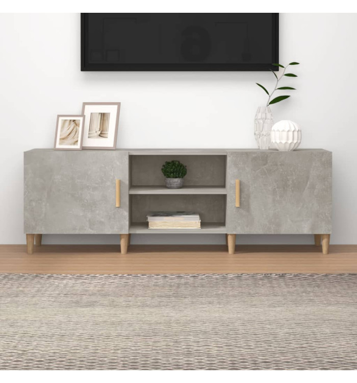 Meuble TV Gris béton 150x30x50 cm Bois d'ingénierie | Mobilier & Déco
