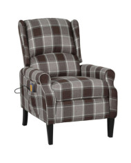 Fauteuil de massage inclinable Marron Tissu | Mobilier & Déco