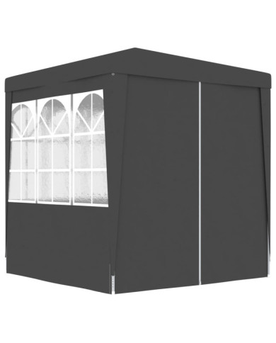 Tente de réception et parois latérales 2x2 m Anthracite 90 g/m² | Mobilier & Déco