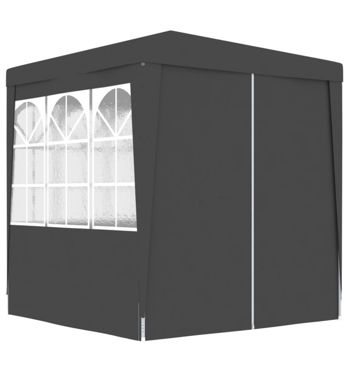 Tente de réception et parois latérales 2x2 m Anthracite 90 g/m² | Mobilier & Déco