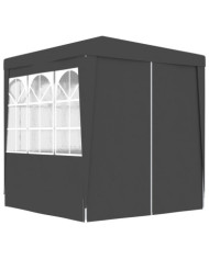 Tente de réception et parois latérales 2x2 m Anthracite 90 g/m² | Mobilier & Déco