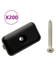 Clips de fixation et vis 200 pcs Plastique et inox 304 | Mobilier & Déco