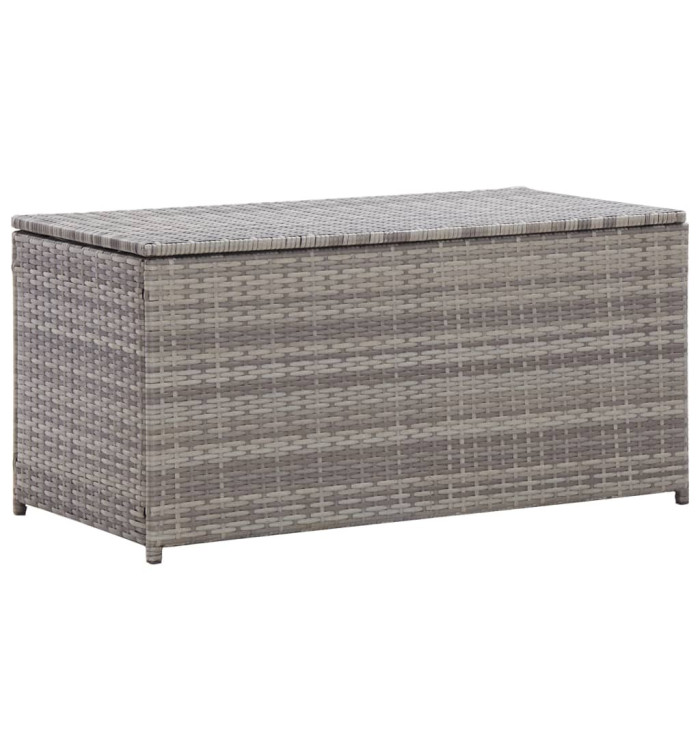 Boîte de rangement de jardin résine tressée 100x50x50 cm gris | Mobilier & Déco