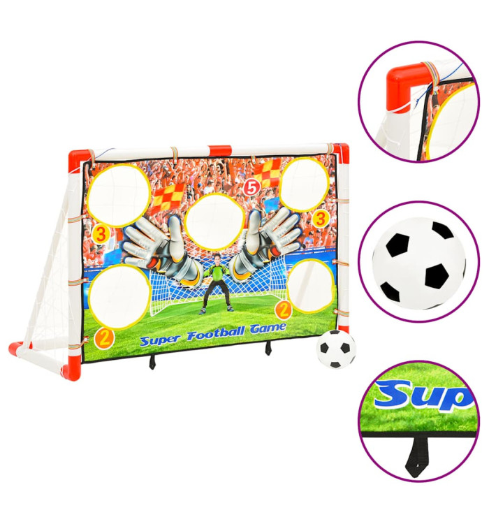 Ensemble de buts de football enfant avec panneau 120x51x77,5 cm | Mobilier & Déco