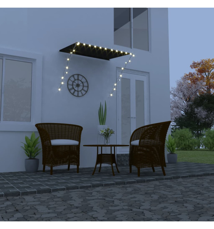 Auvent rétractable avec LED 150x150 cm Anthracite | Mobilier & Déco