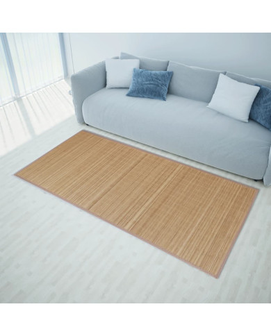 Tapis en bambou marron à latte rectangulaire 80 x 300 cm | Mobilier & Déco