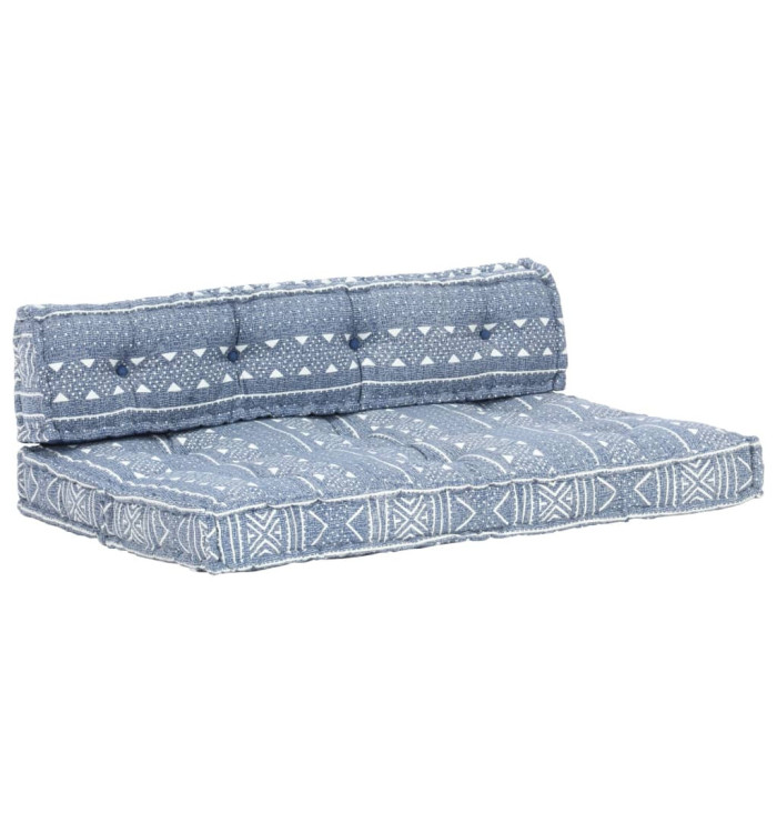 Coussin de canapé palette Indigo Tissu Patchwork | Mobilier & Déco