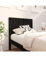 Tête de lit Noir 95,5x4x100 cm Bois massif de pin | Mobilier & Déco