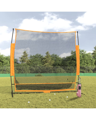 Filet d'entraînement de golf noir et orange 215x107x216 cm | Mobilier & Déco