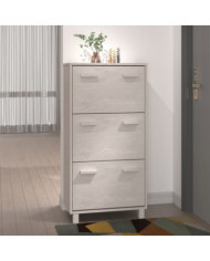 Armoire à chaussures HAMAR Blanc 59,5x35x117 cm Bois de pin | Mobilier & Déco