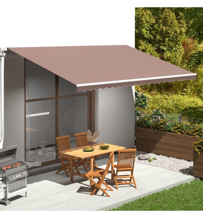Tissu de remplacement pour auvent Marron 5x3 m | Mobilier & Déco
