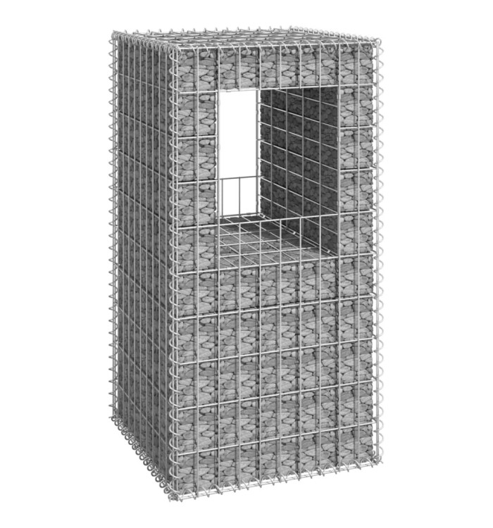 Poteau à panier de gabion 50x50x100 cm Fer | Mobilier & Déco