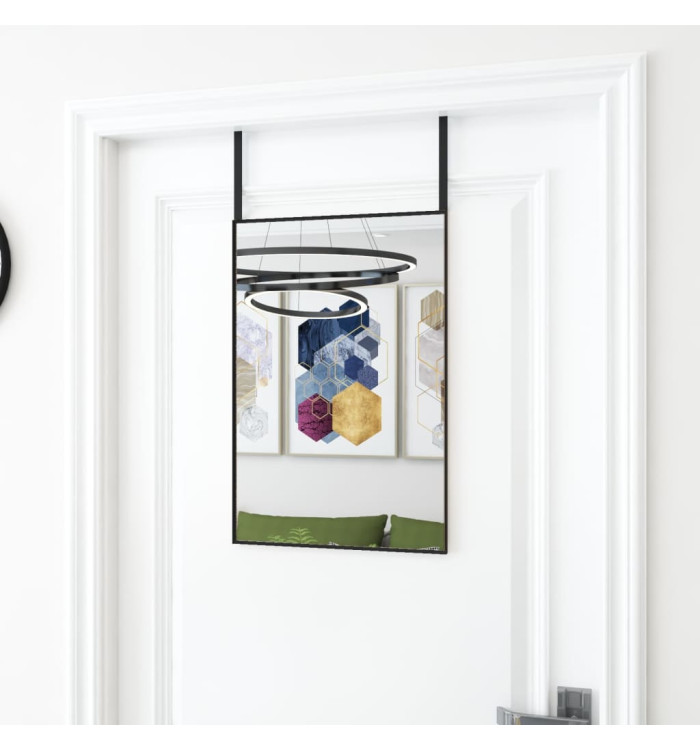 Miroir de porte Noir 40x60 cm Verre et aluminium | Mobilier & Déco