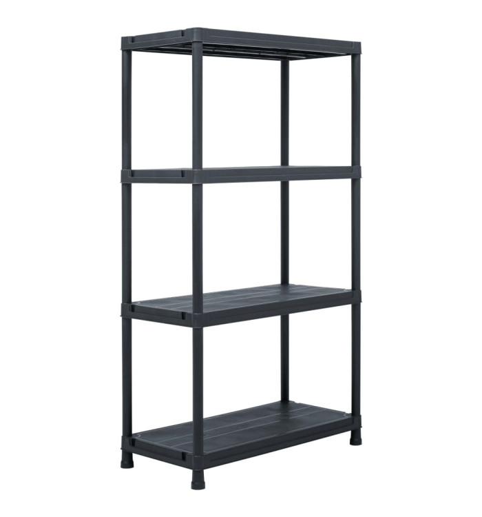 Étagère de rangement Noir 100 kg 60x30x138 cm Plastique | Mobilier & Déco