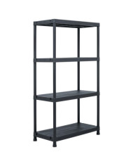 Étagère de rangement Noir 100 kg 60x30x138 cm Plastique | Mobilier & Déco