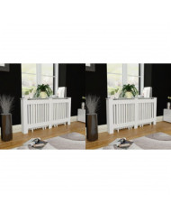 Cache-radiateurs 2 pcs blanc MDF 152 cm | Mobilier & Déco