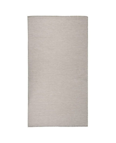 Tapis à tissage plat d'extérieur 80x150 cm Taupe | Mobilier & Déco