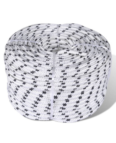 Corde de bateau tressée en bobine Polyester 14 mm x 50 m | Mobilier & Déco