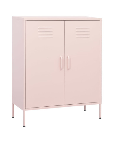 Armoire de rangement Rose 80x35x101,5 cm Acier | Mobilier & Déco
