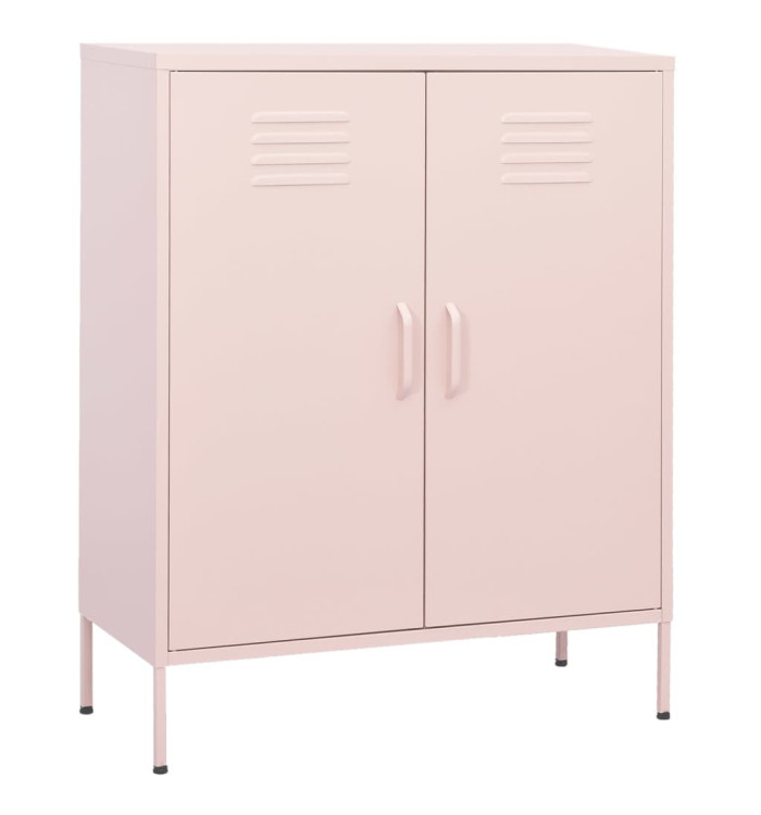 Armoire de rangement Rose 80x35x101,5 cm Acier | Mobilier & Déco