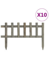 Bordure de jardin 10 pcs Bois de sapin 4,4 m | Mobilier & Déco