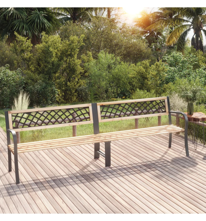 Banc double de jardin 238 cm bois de pin chinois | Mobilier & Déco