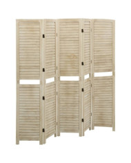 Cloison de séparation 5 panneaux 175x165 cm Bois de Paulownia | Mobilier & Déco