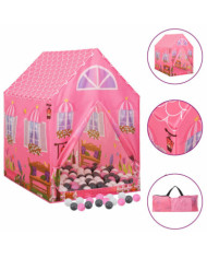 Tente de jeu pour enfants avec 250 balles Rose 69x94x104 cm | Mobilier & Déco